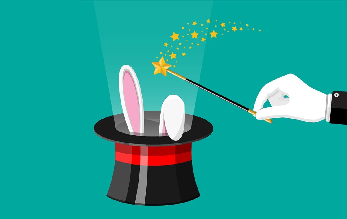 Шляпа фокусника с кроликом