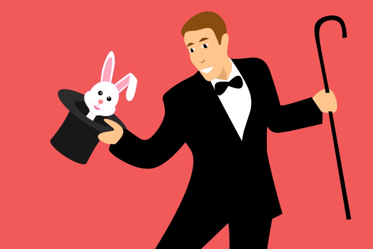 Фокусник с кроликом