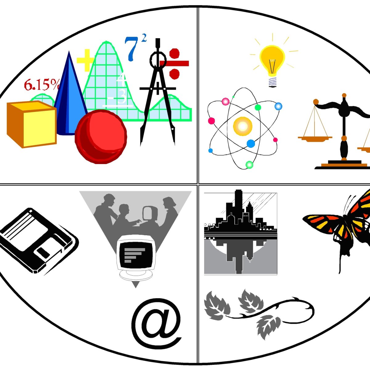 Схематичное изображение математика