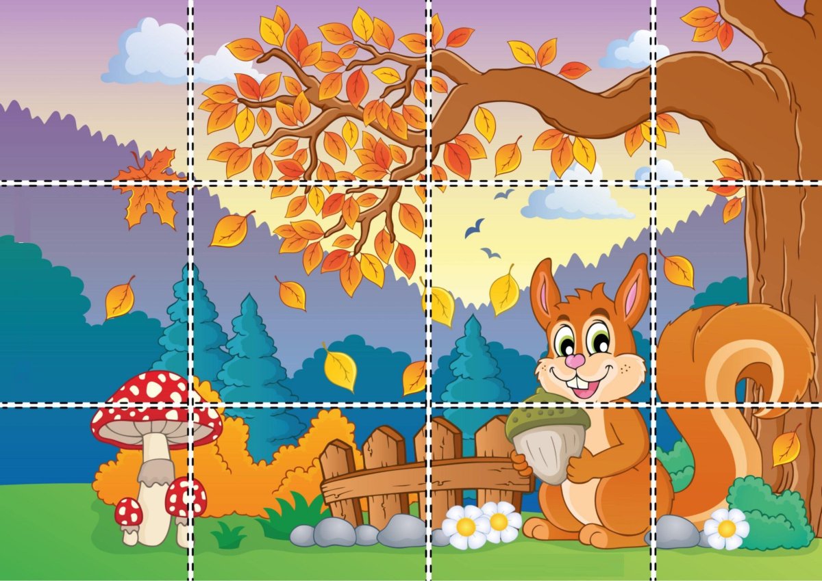 Осенний пазл для малышей