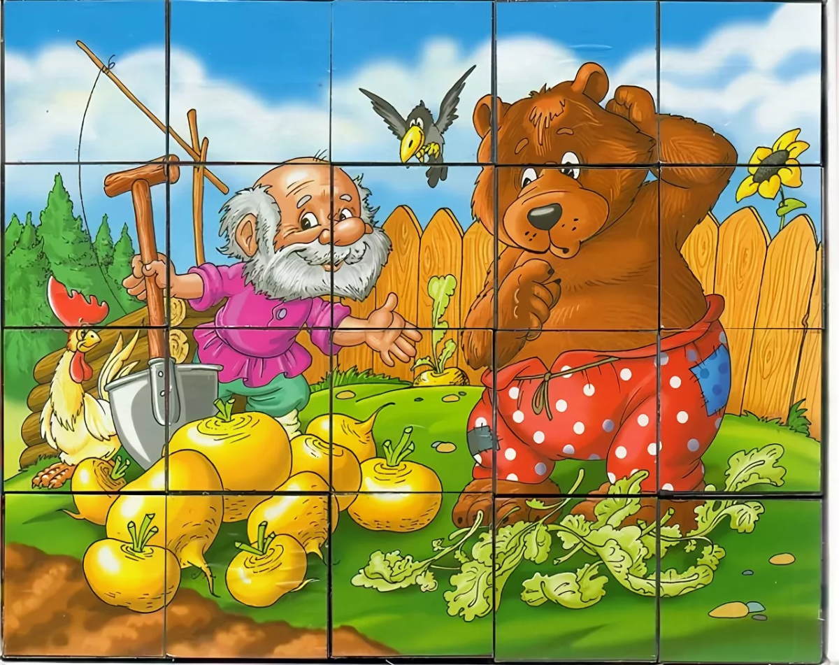 Пазлы сказки для детей