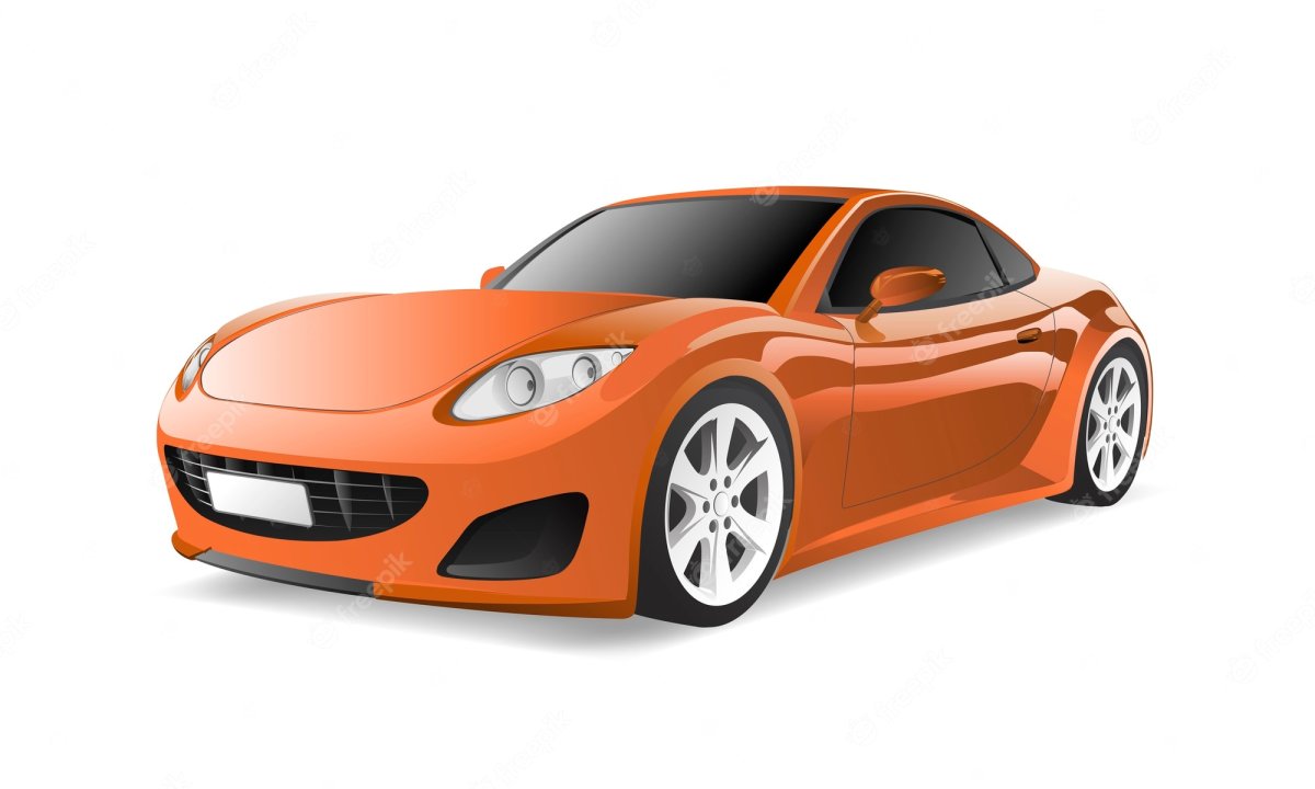 Машина на белом фоне для детей