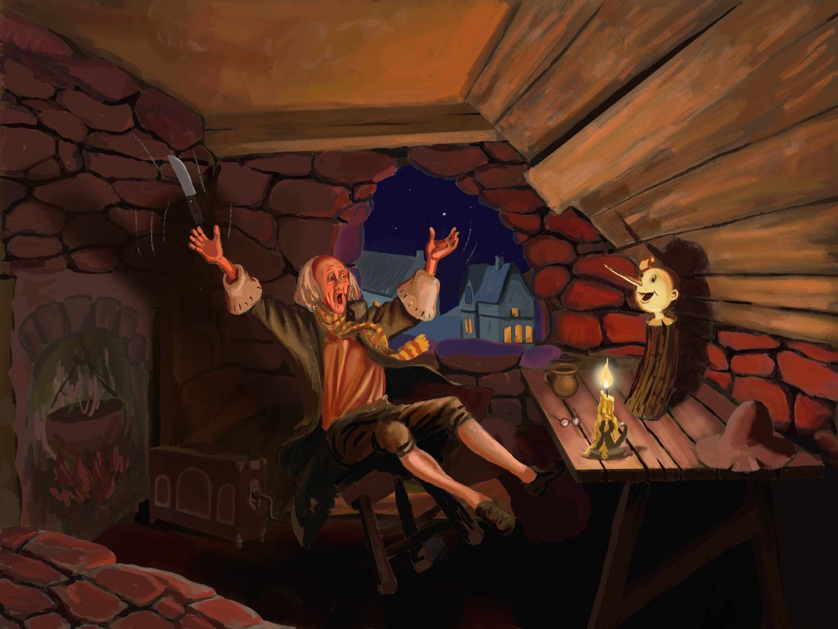 Приключения Буратино каморка папы Карло