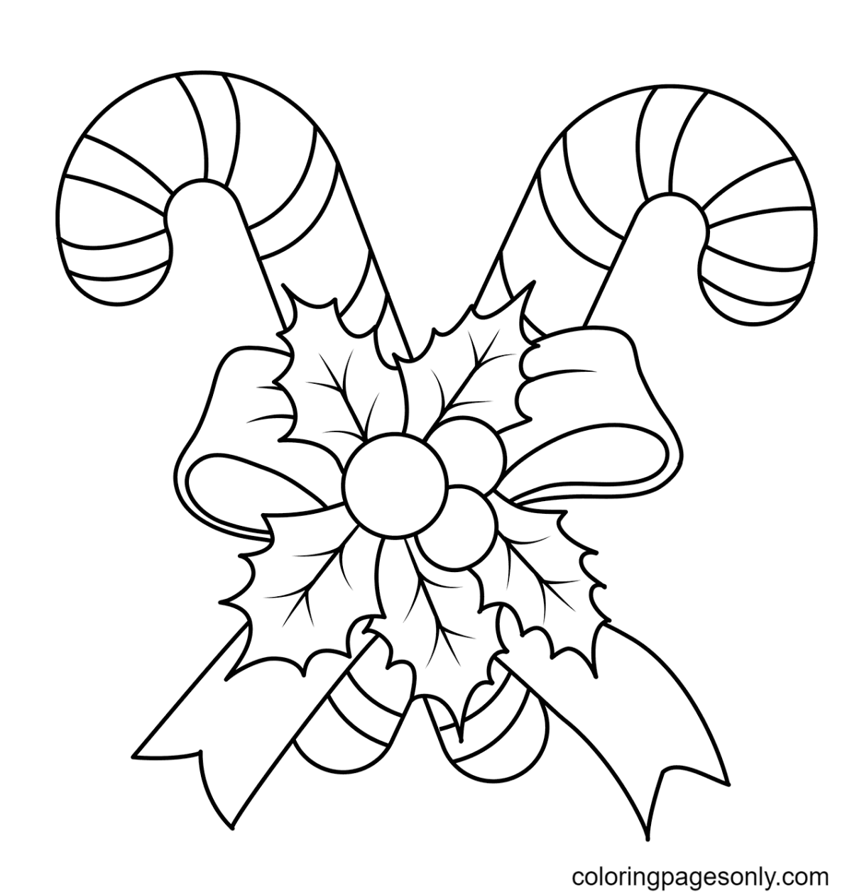 Рождественский леденец раскраска