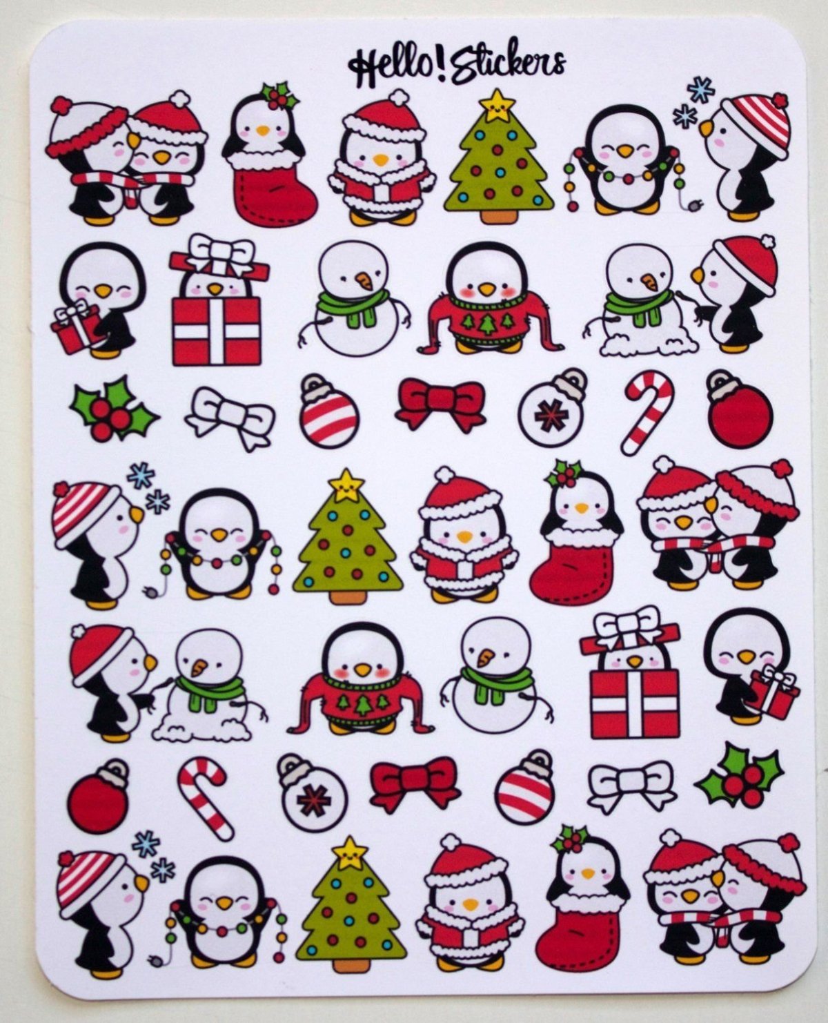 Новогодние самодельные наклейки