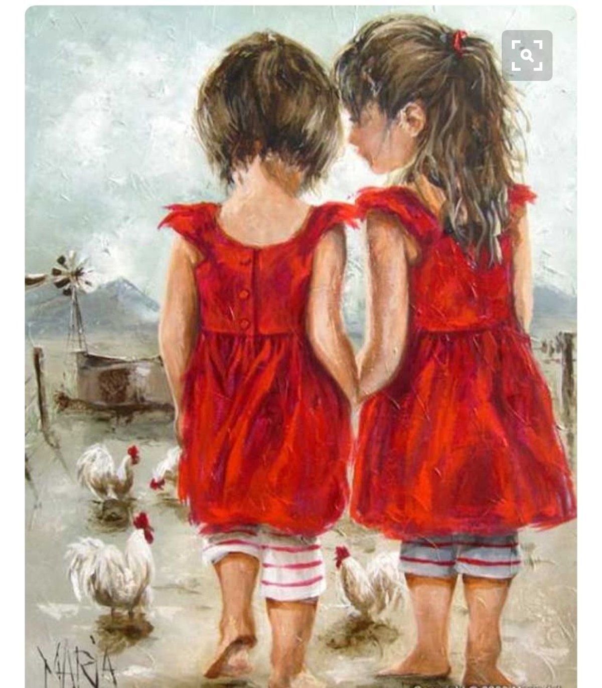 Картина две девочки