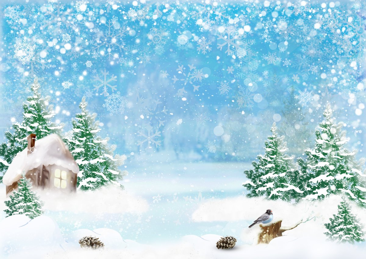 Сказочный зимний фон