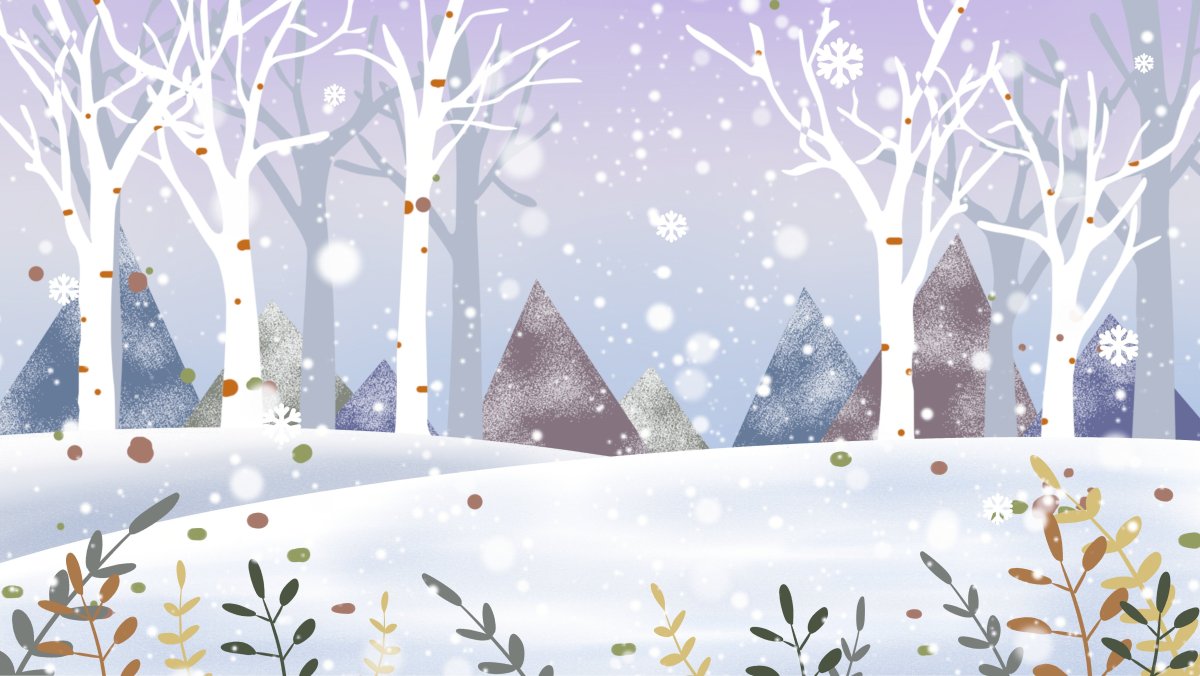 Зимний пейзаж из мультика