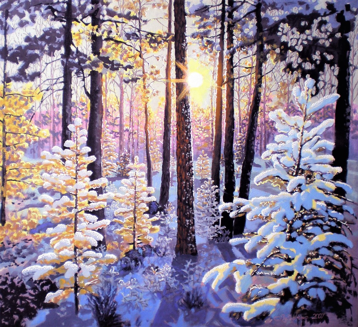 Художник Сергей Пузырченко зима