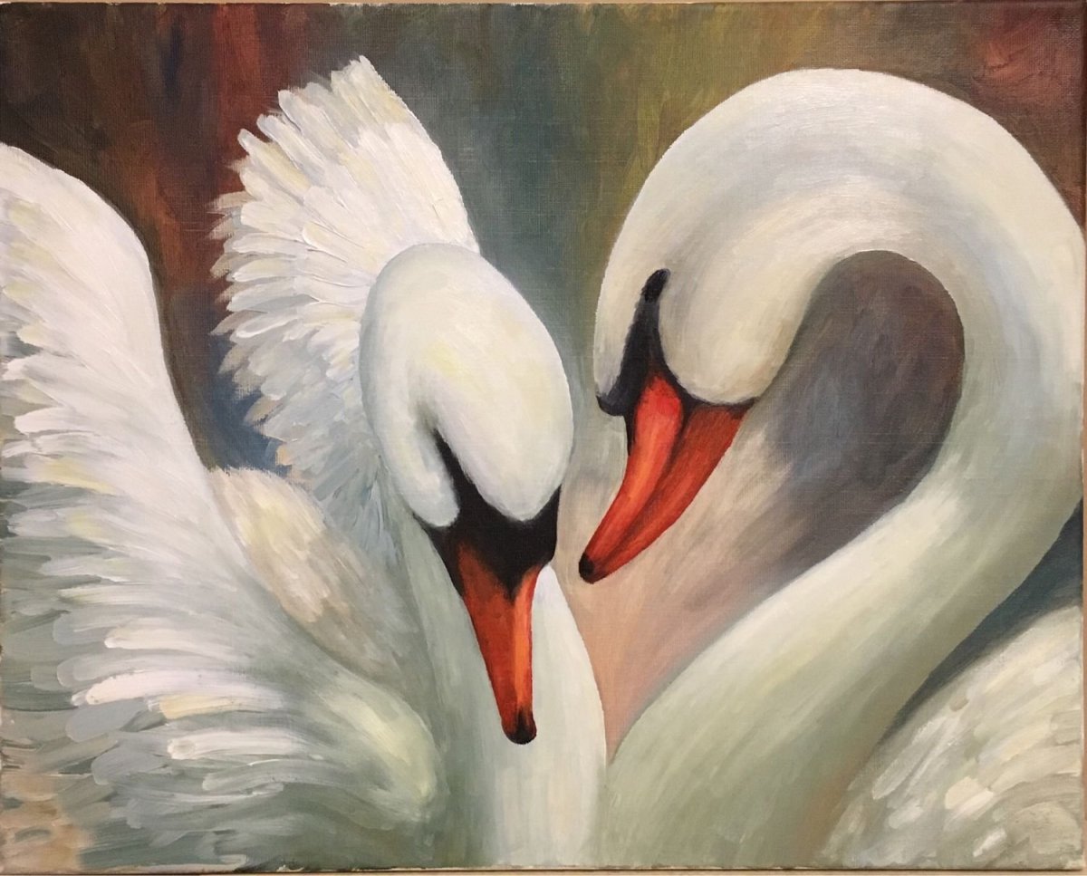 Картина " лебедь"