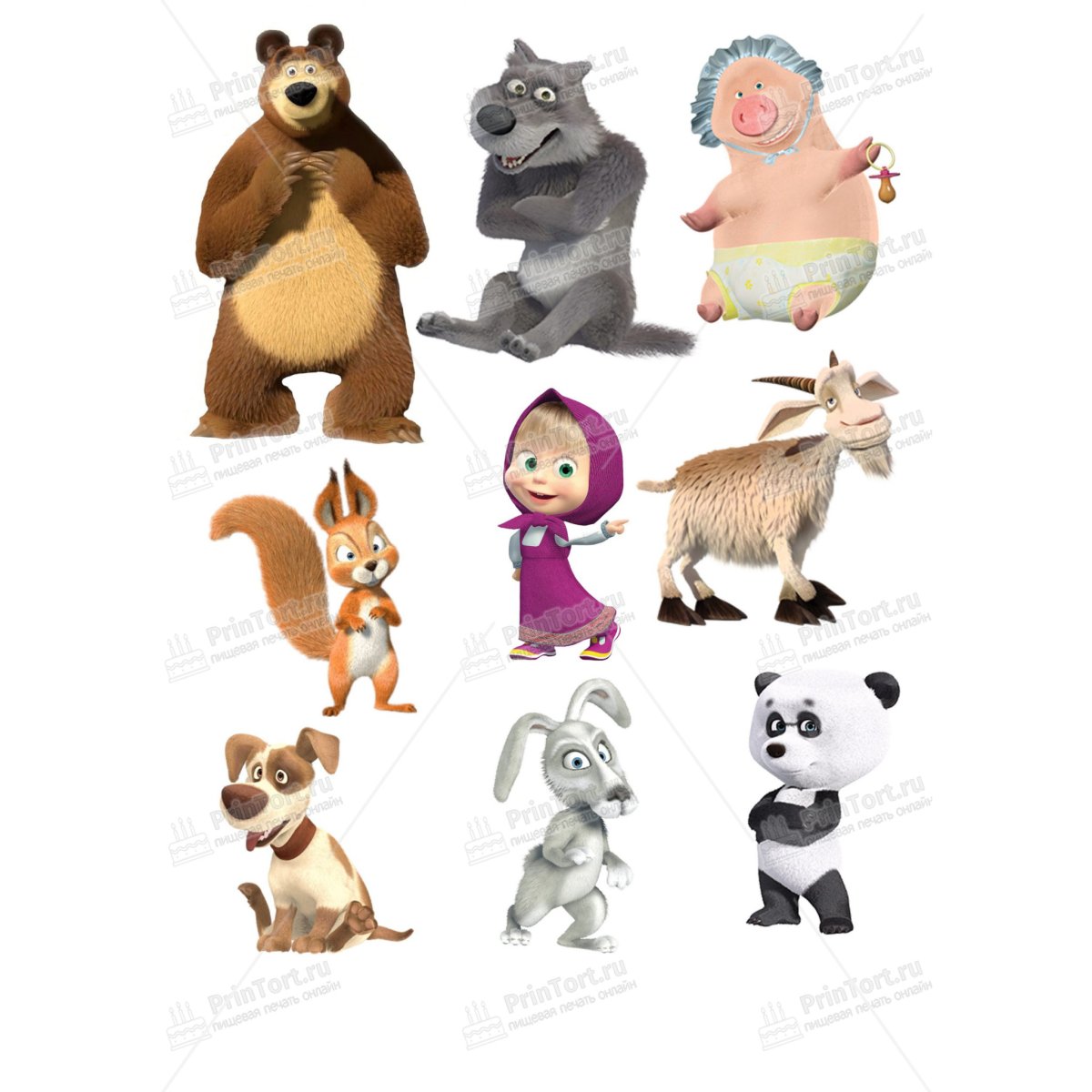 Маша и медведь герои для топперов