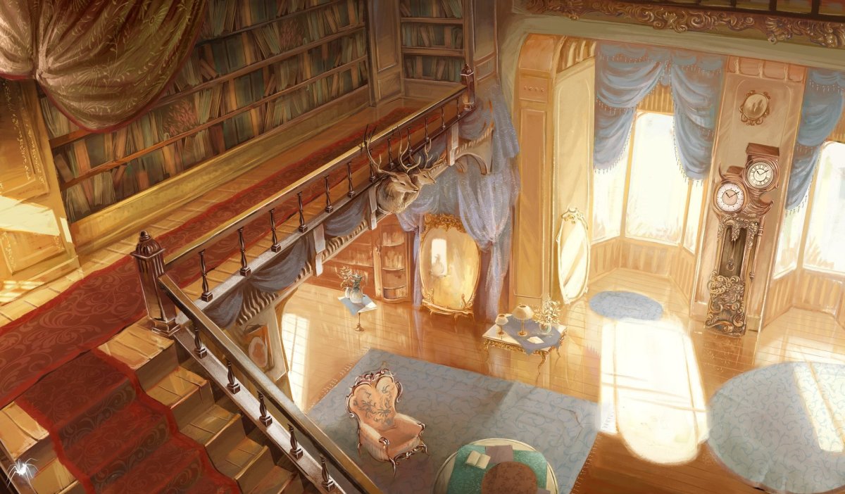 Гостиная в замке фэнтези