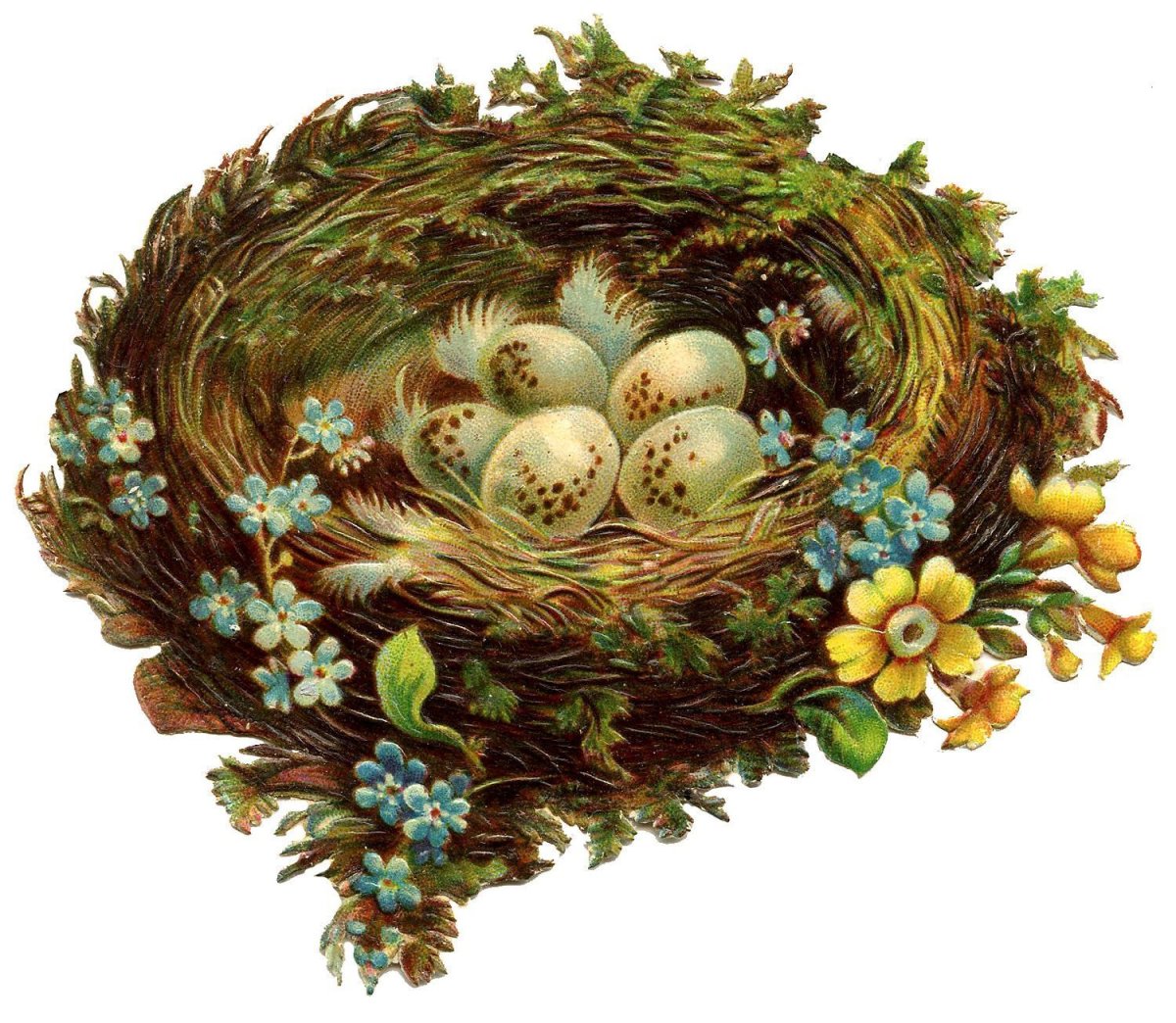 Птичка с гнездом Пасхальный