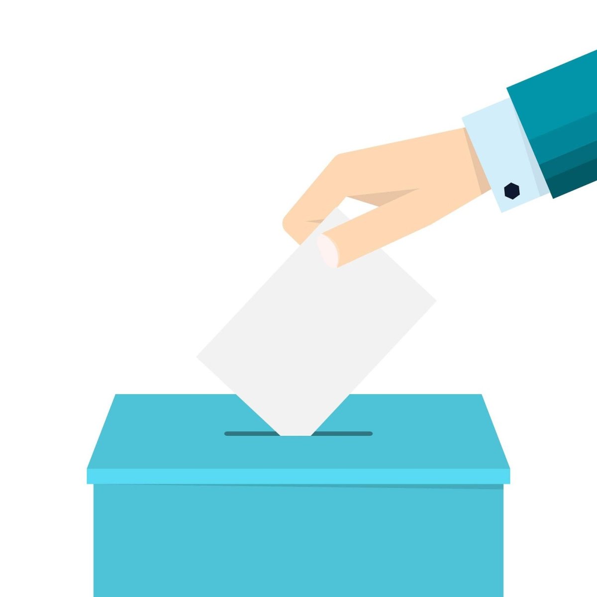 Голосование урна рука