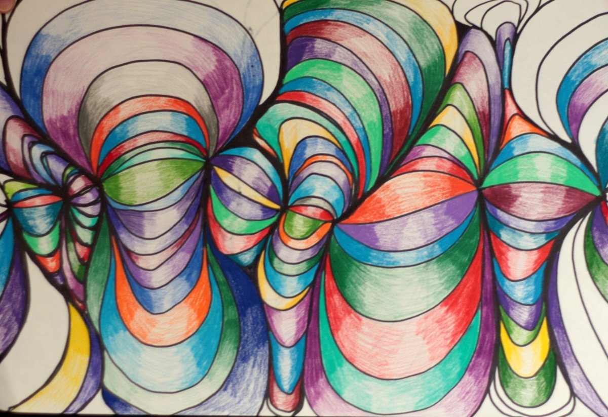 Рисунки в стиле Пинтерест закрученные