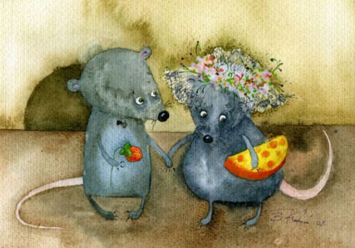 Открытки с добрым утром с мышками