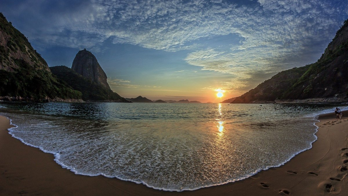 Природа море горы рассвет