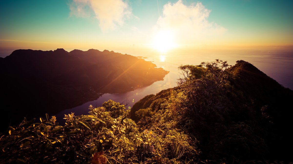 Лето море закат