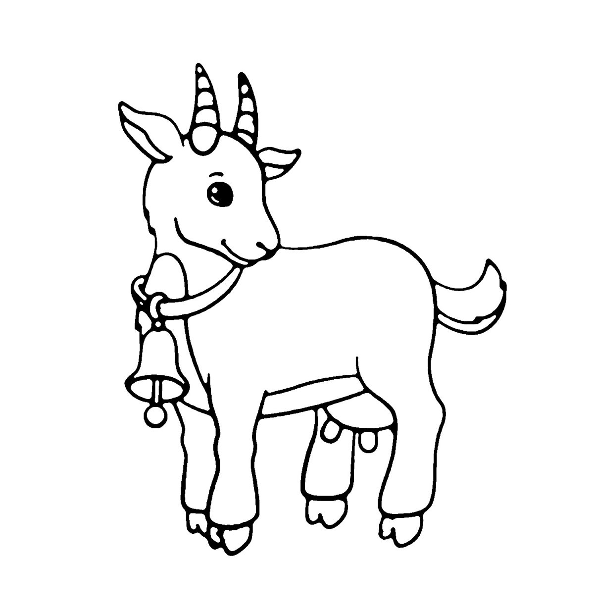 Коза раскраска