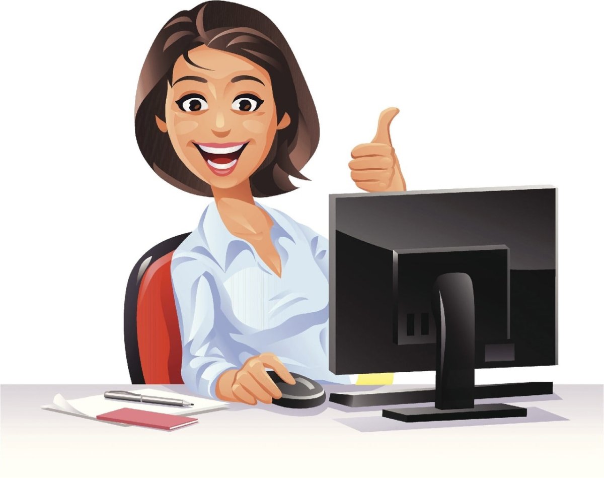 Мультяшная бизнес девушка