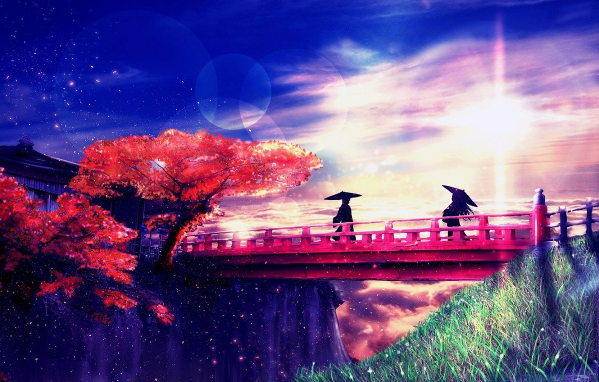 Пейзажи из аниме