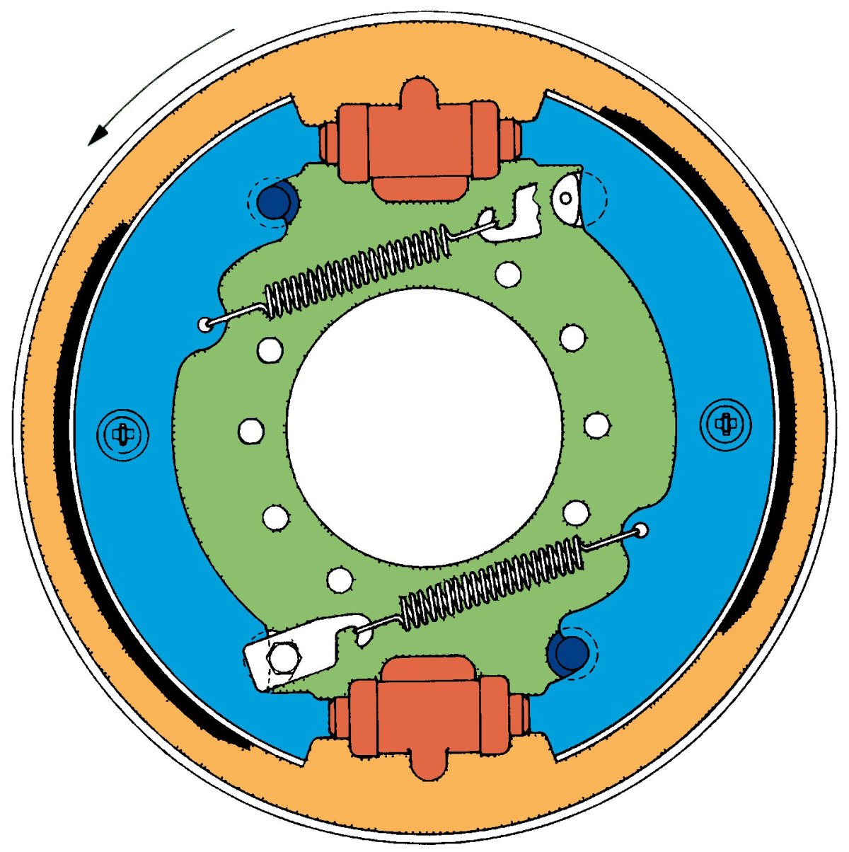 Колодочные барабанные тормозные механизмы