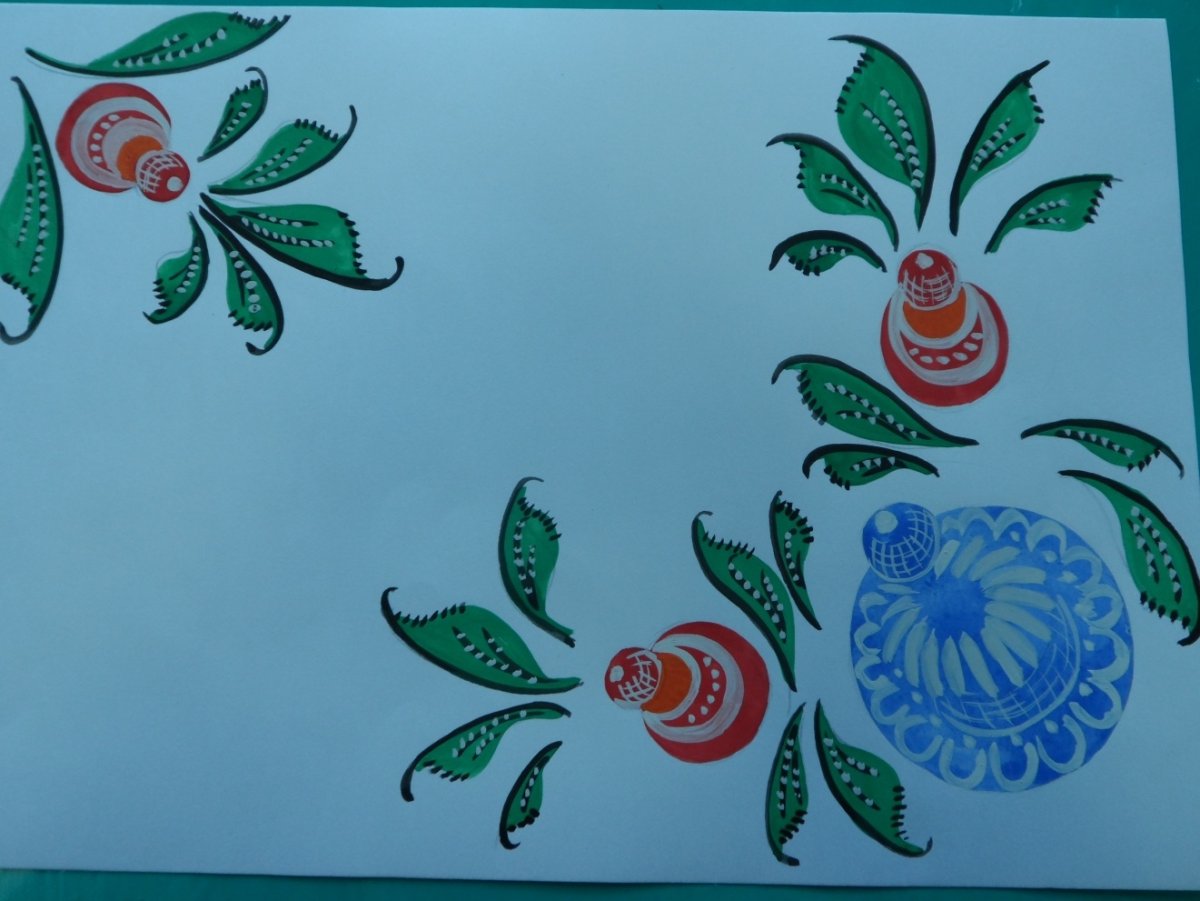 Декоративное рисование букет цветов