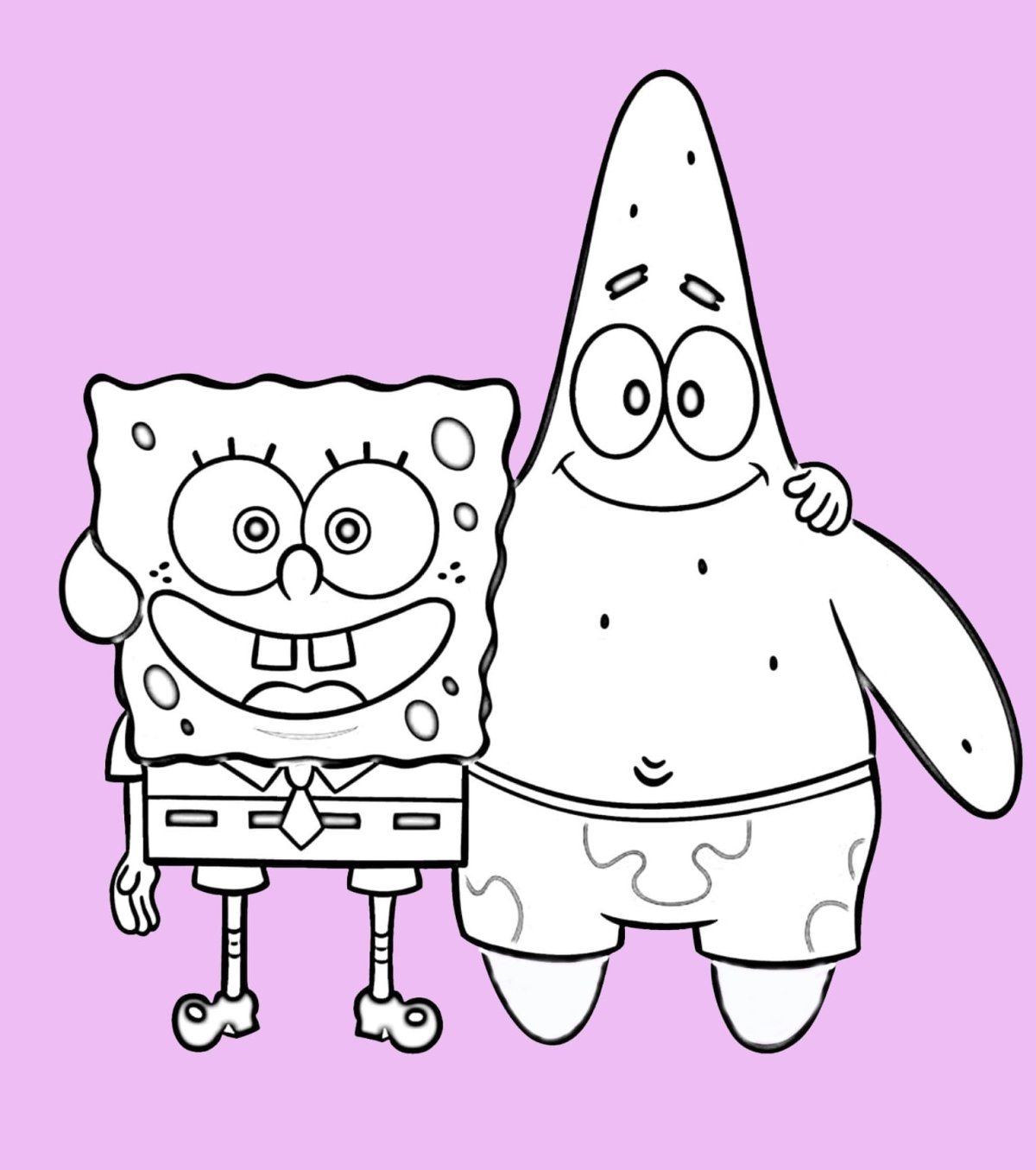 Губка Боб рисунок для срисовки