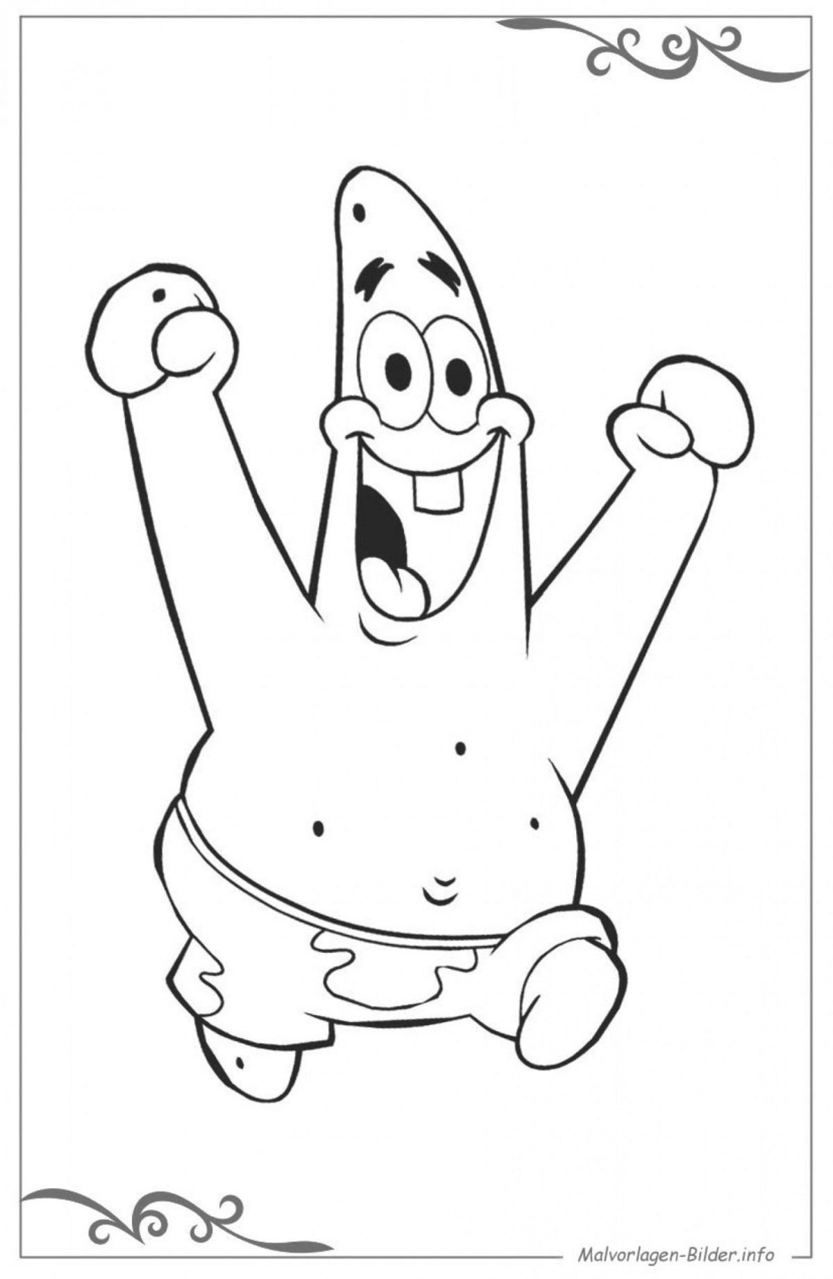 Спанч Боб и Патрик для срисовки