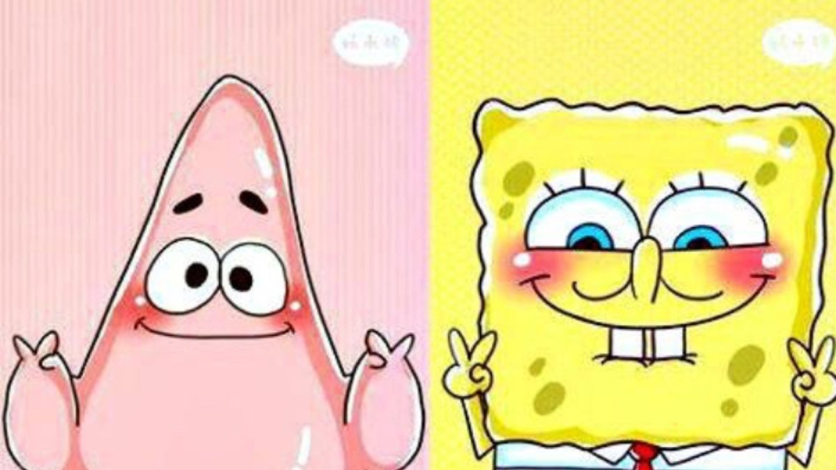 Раскраска губка Боб и Патрик