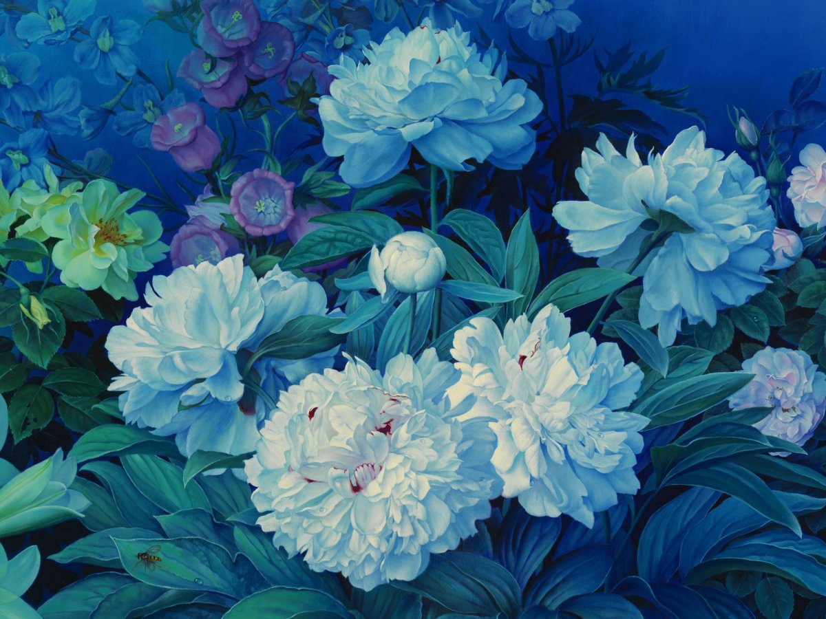 Серые пионы