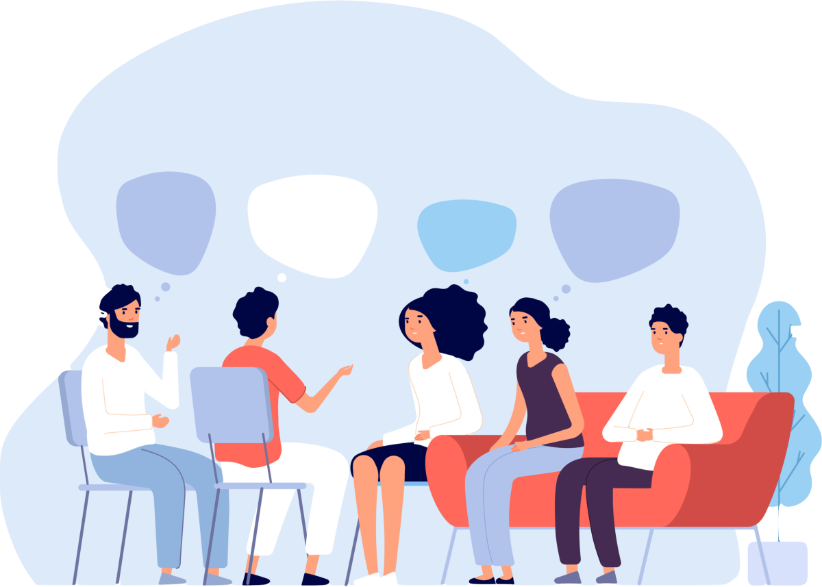 Родитель и подросток иллюстрация