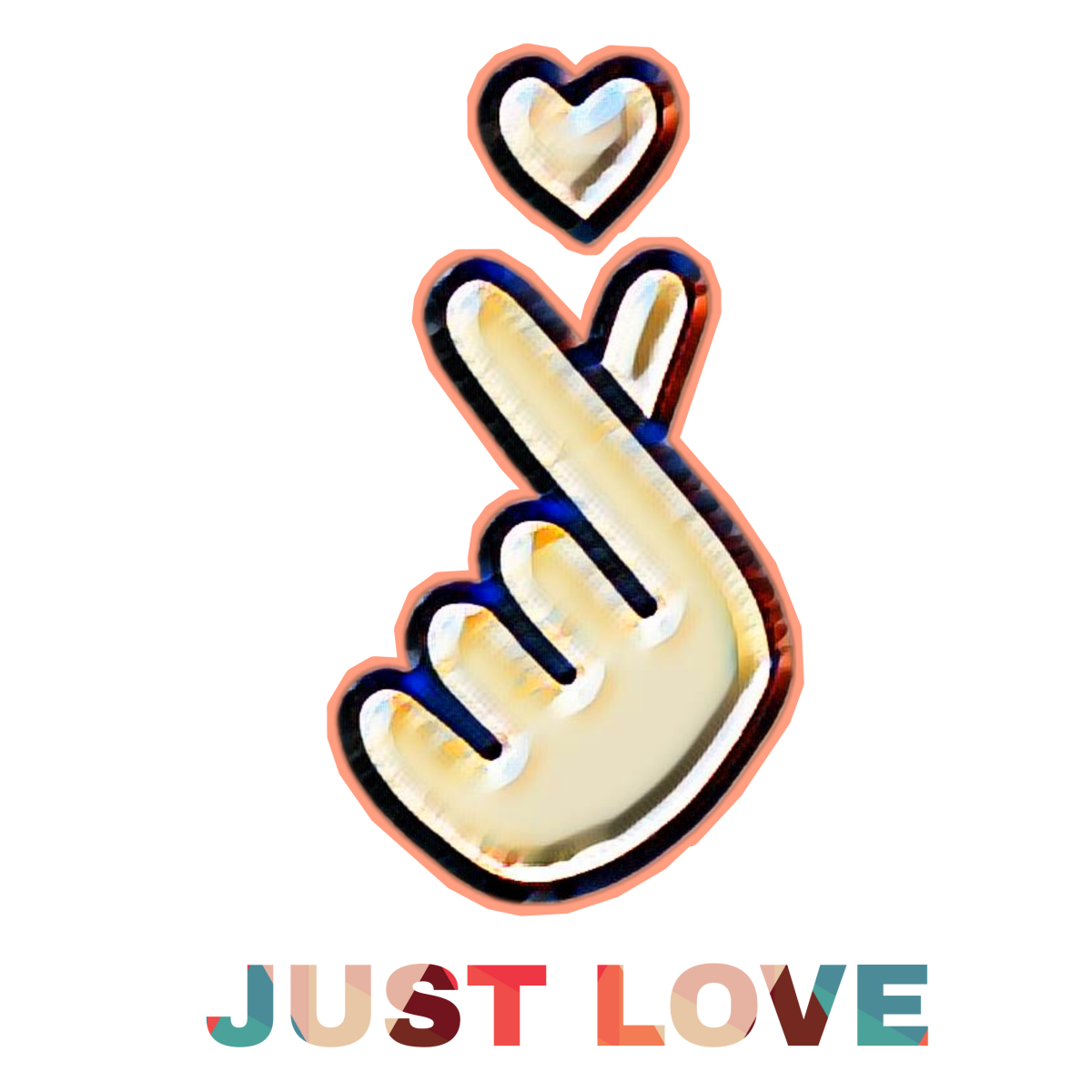 Сердечко лайк с надписью