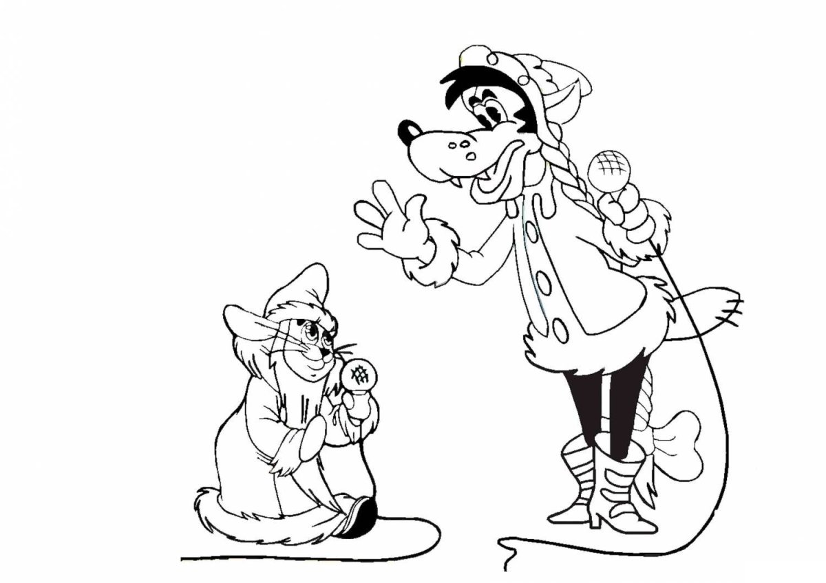 Раскраска "ну, погоди!"