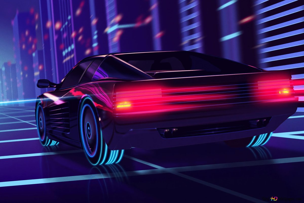 Ferrari Testarossa Synthwave