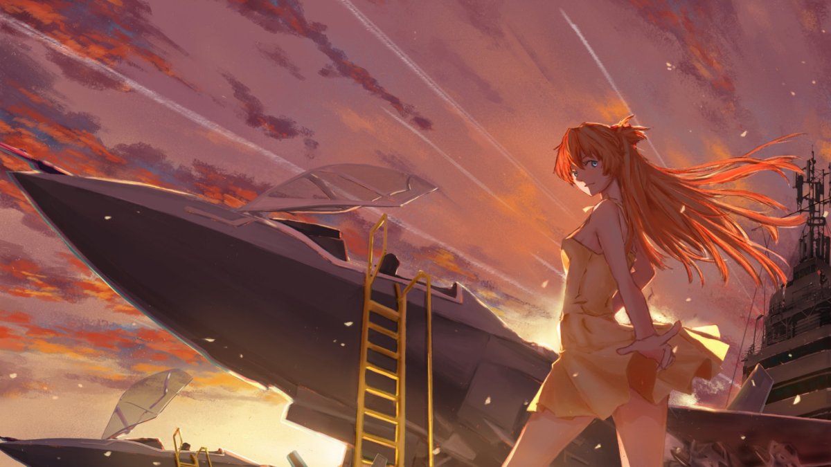 Аска Евангелион арт