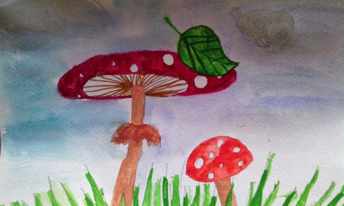 Шишкин мухоморы Этюд