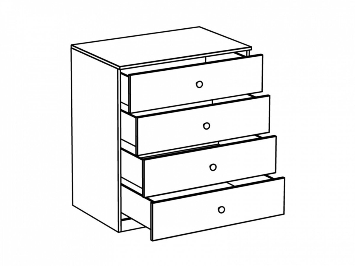 Грустный нарисованный комод