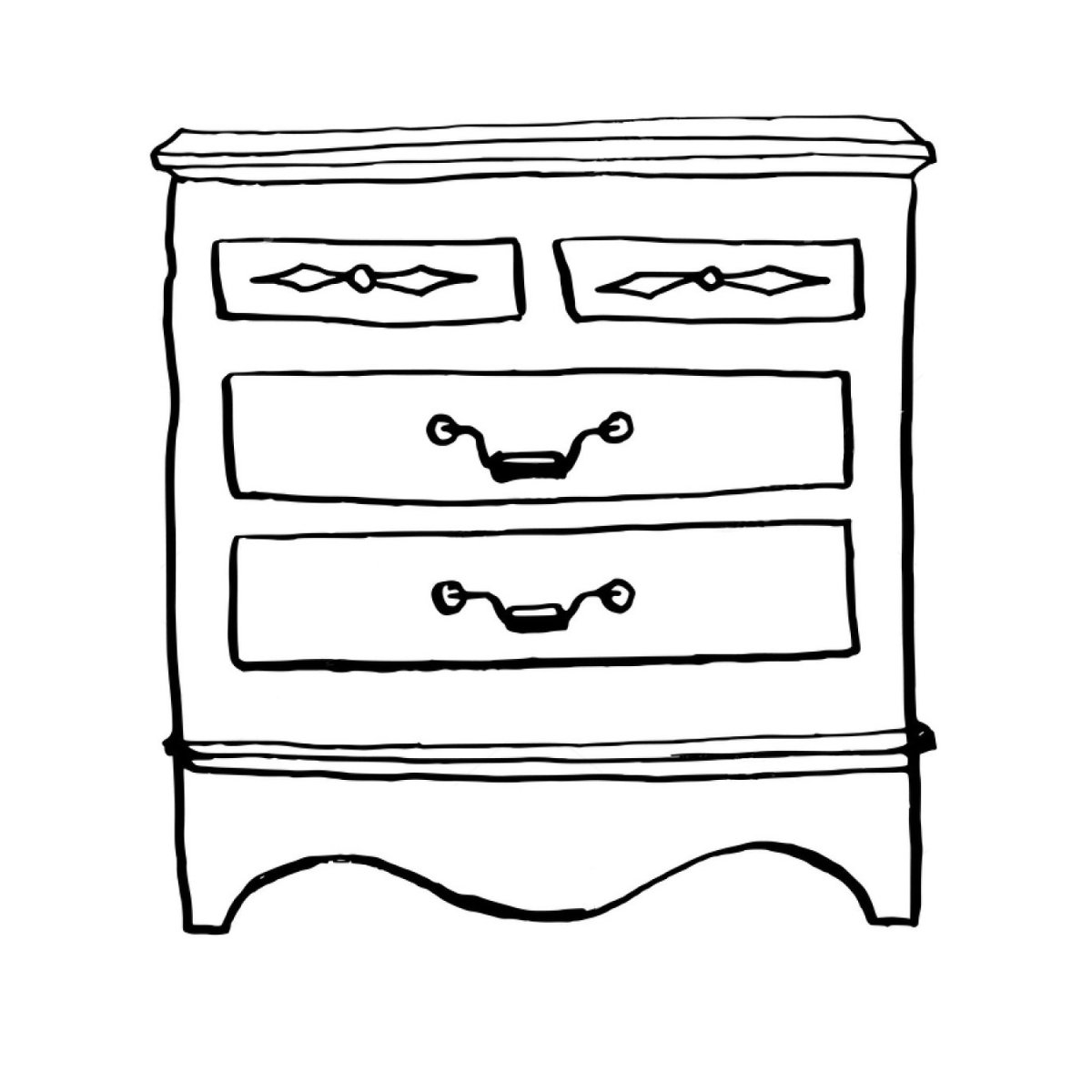 Комод раскраска
