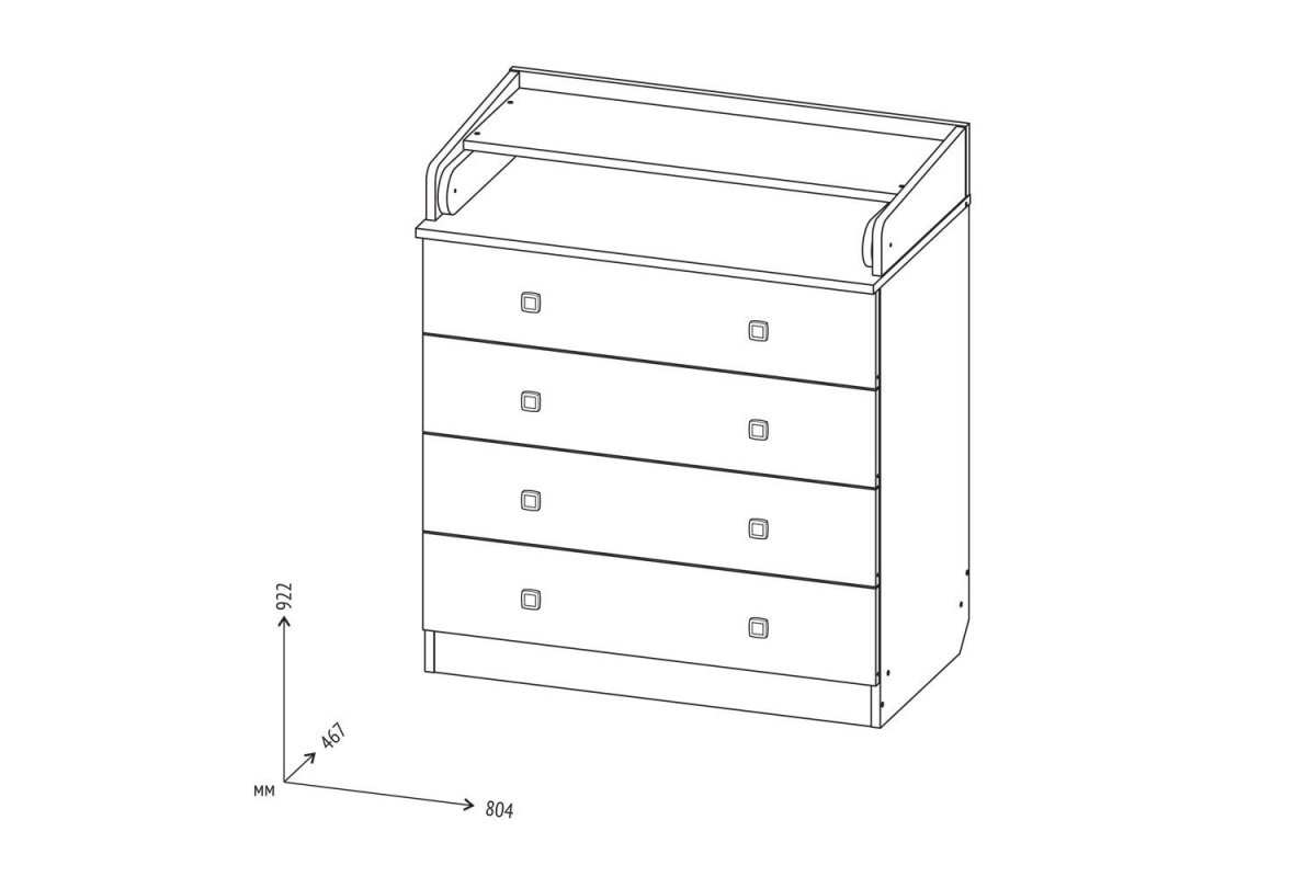 Шаблон детского комода