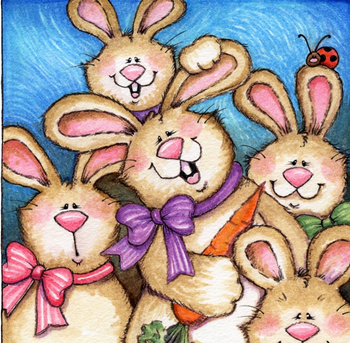 Фон с зайчиками