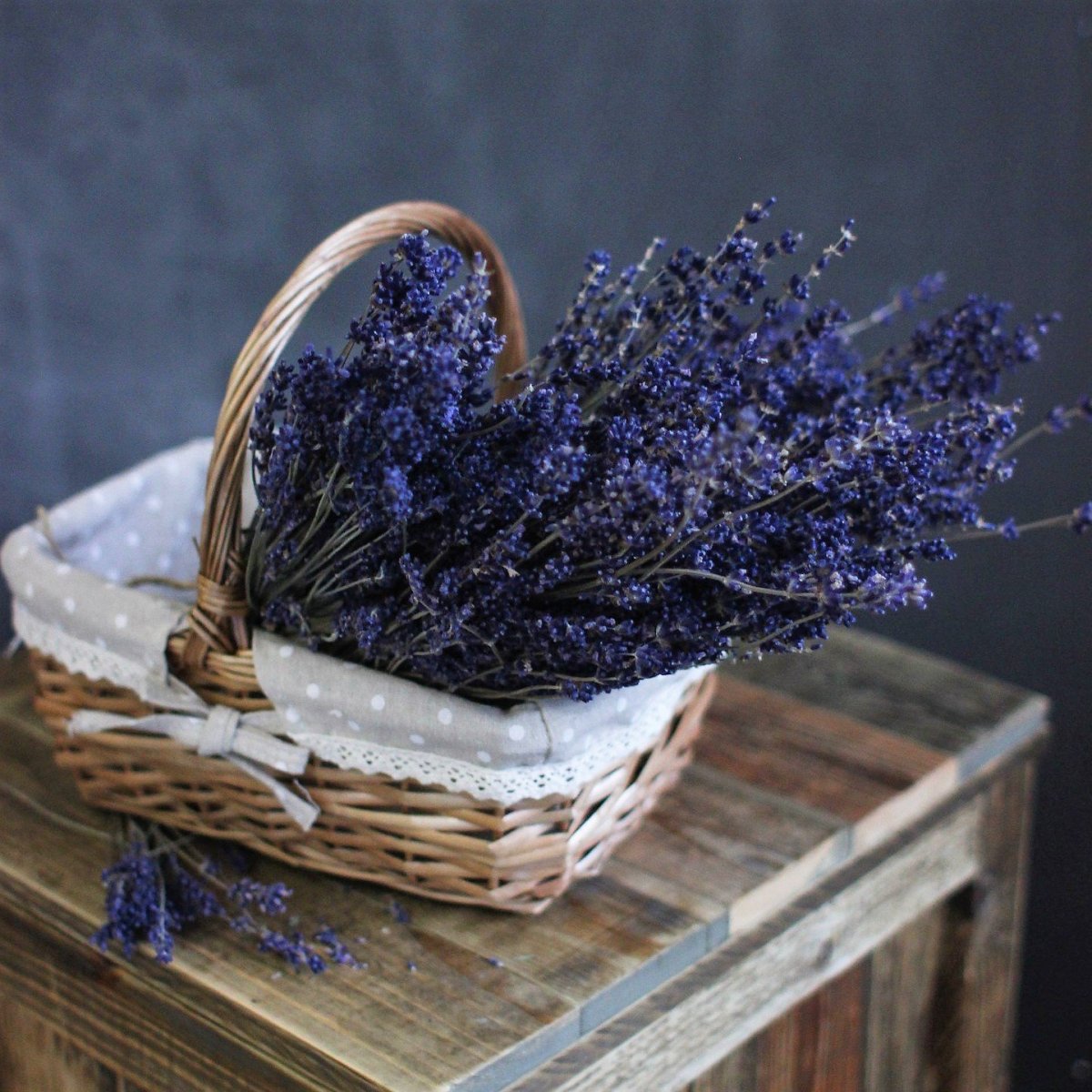 Лаванда в корзинке