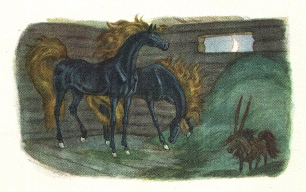 Раскраска лошадь ест траву