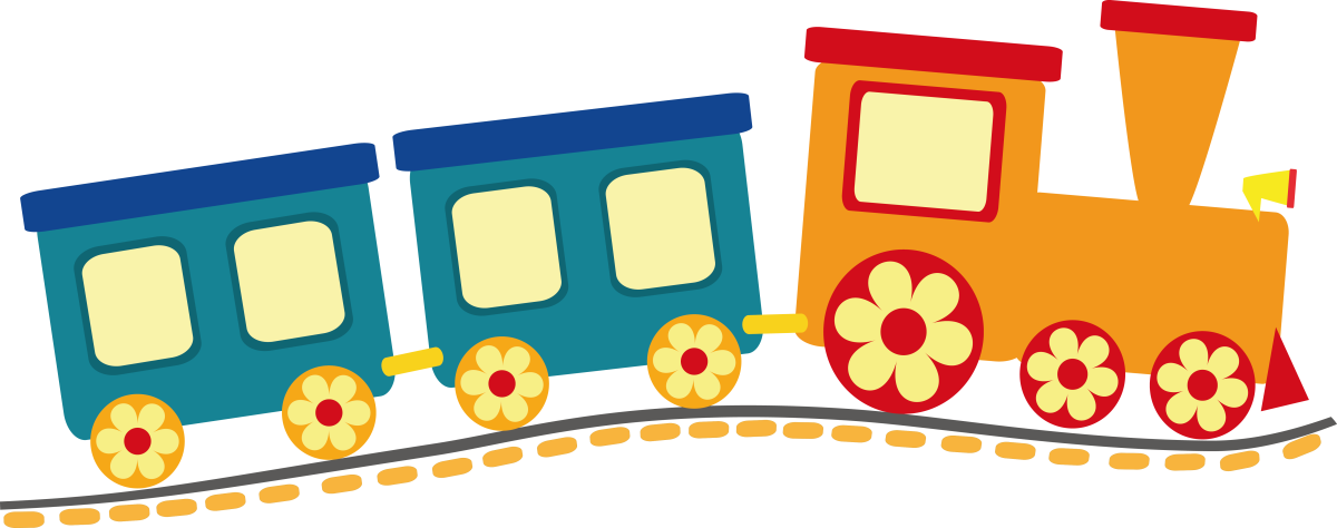 Детский паровоз с вагонами