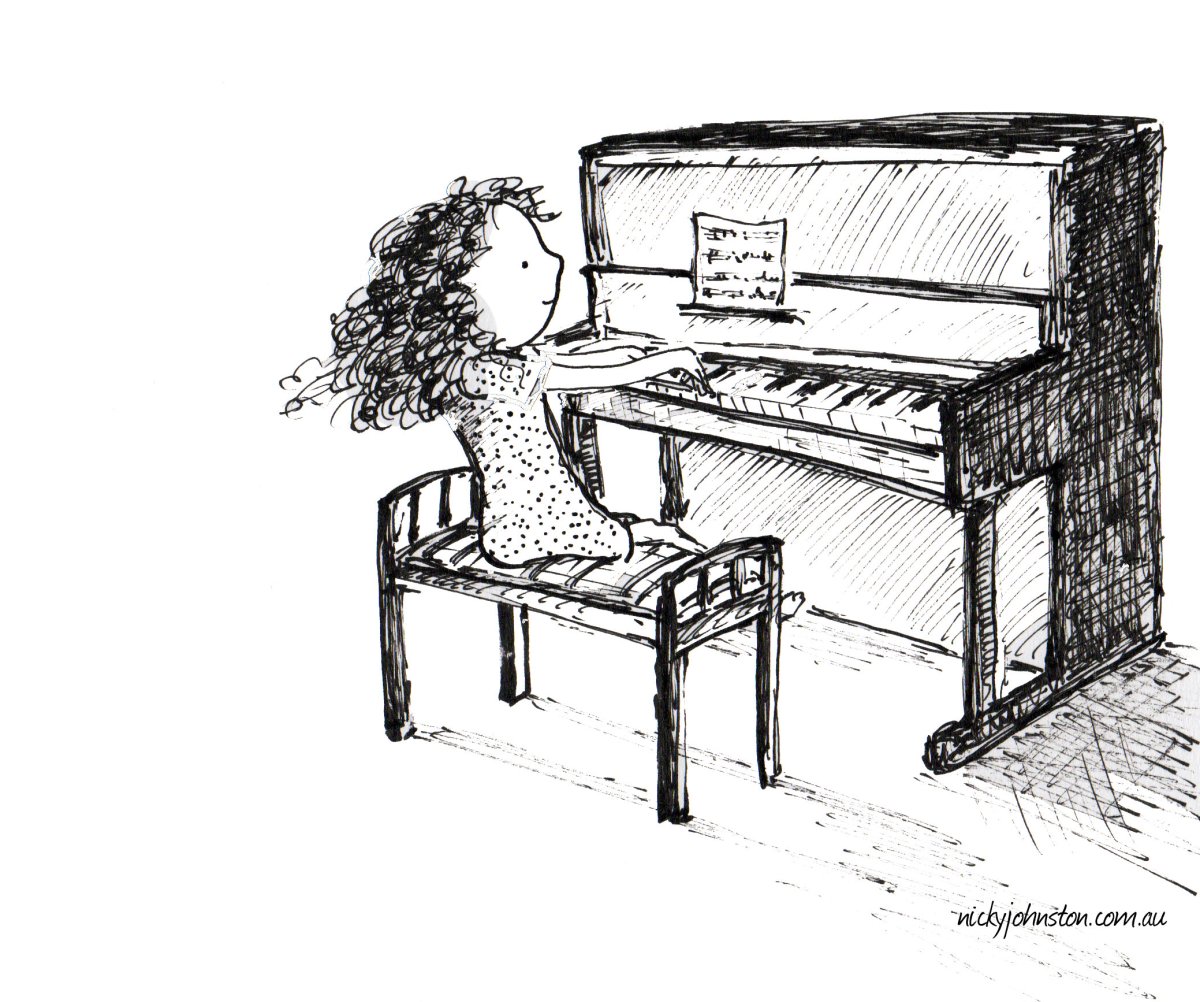 Пианино рисунок