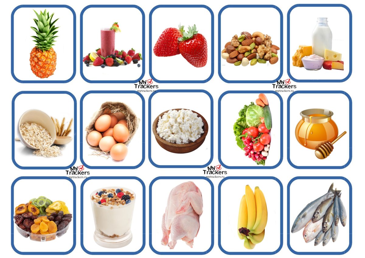 Продукты питания карточки для детей