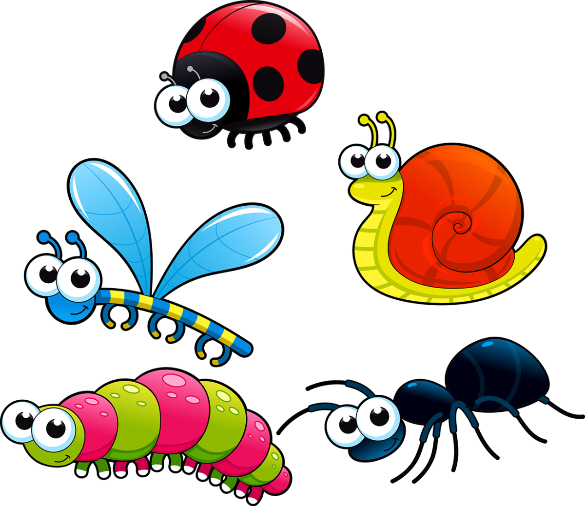 Мультяшные насекомые