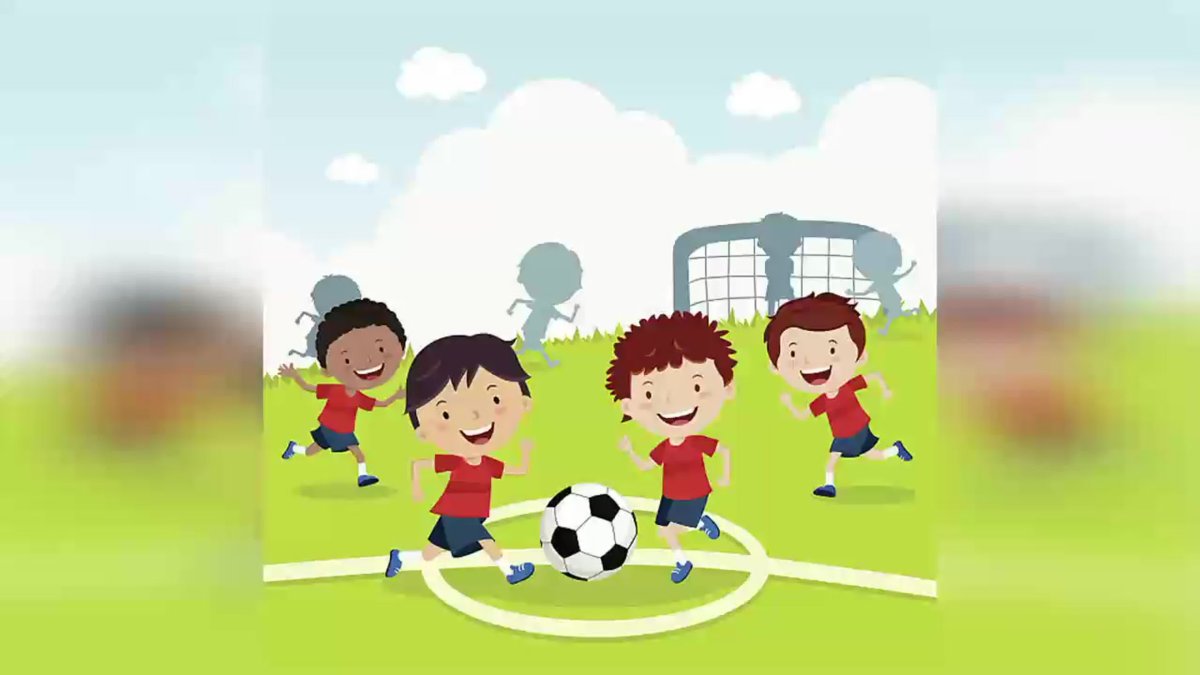 Дети футбол иллюстрация