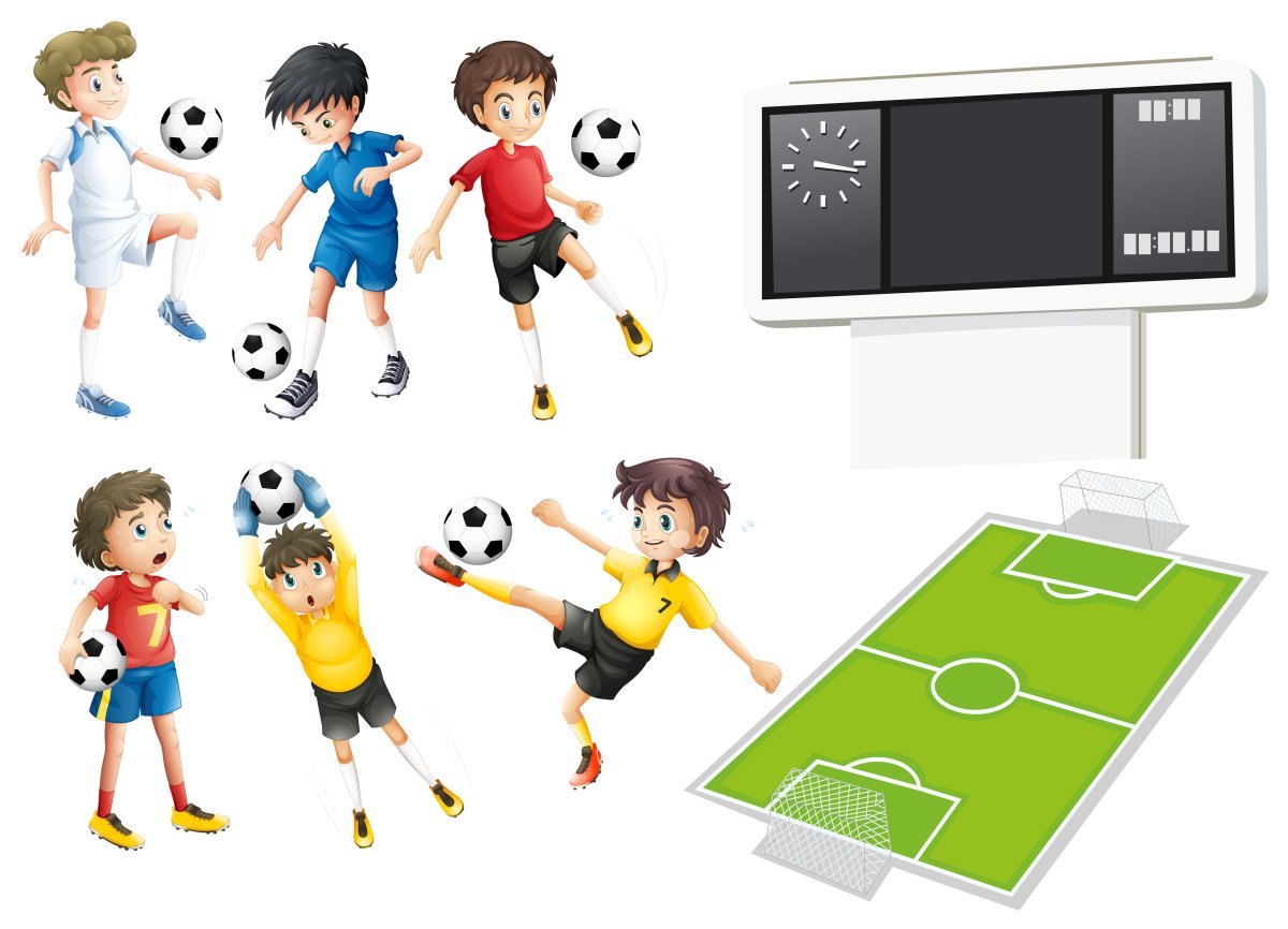 Игра в футбол мультяшная