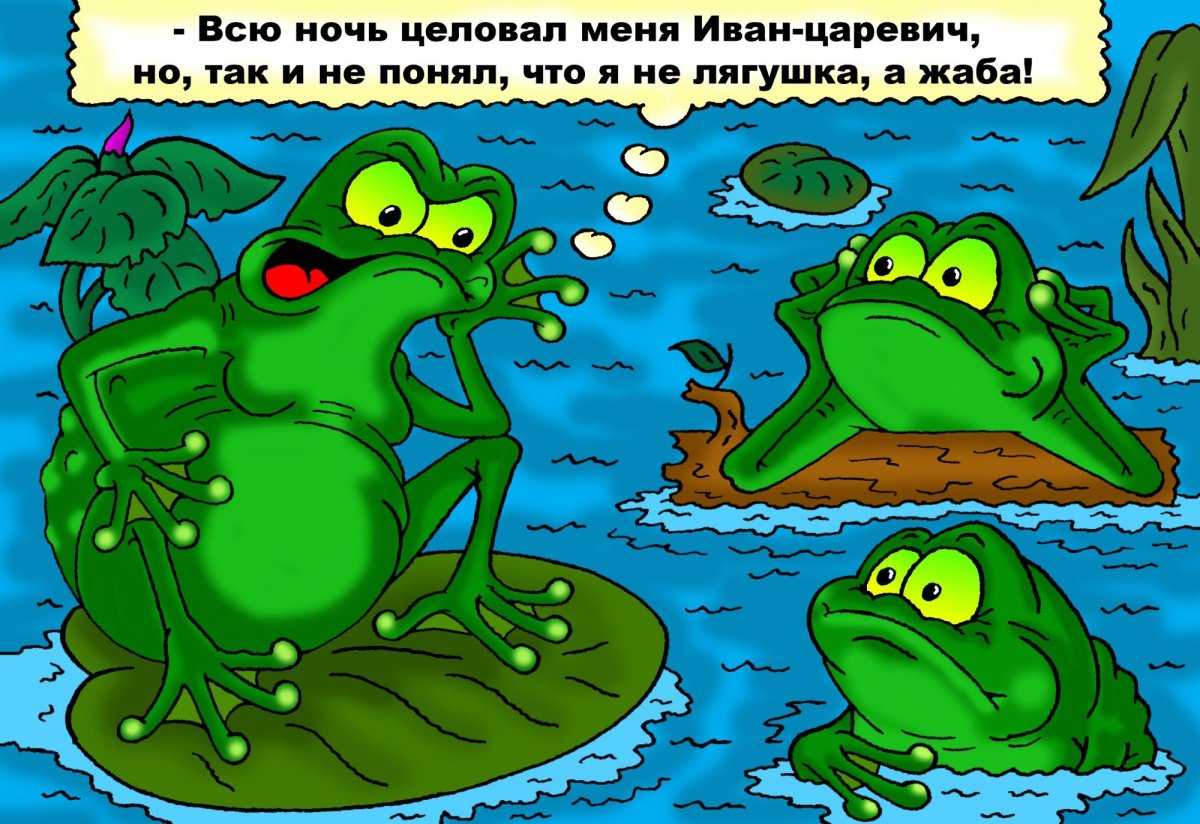 Лягушка карикатура